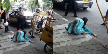 Seram, Nenek Ini Berjalan dengan Pisau Menancap di Punggungnya