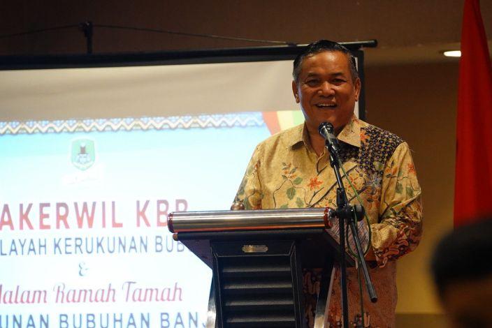 <b>Ramah-tamah dengan Pengurus Kerukunan Bubuhan Banjar, Sekdaprov Riau Ajak Masyarakat Jangan Terpancing Isu Negatif</b>