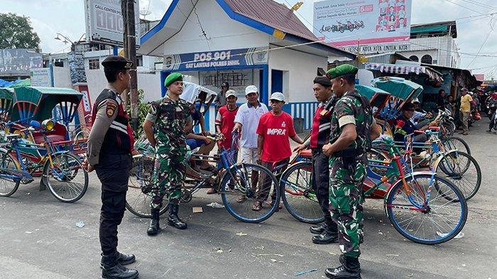 <b>Tahapan Pilkada Sudah Dimulai, Aparat TNI-Polri di Inhil Gelar Patroli Gabungan untuk Pastikan Situasi Kamtibmas Tetap Kondusif</b>
