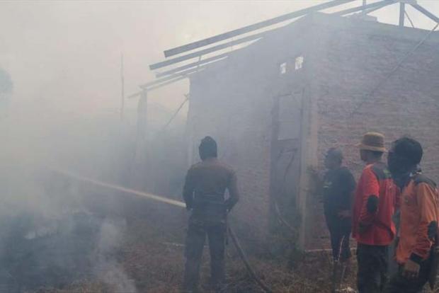 Rumah Warga di Kelurahan Telukmakmur Dumai Nyaris Terbakar akibat Kebakaran Hutan dan Lahan yang Meluas