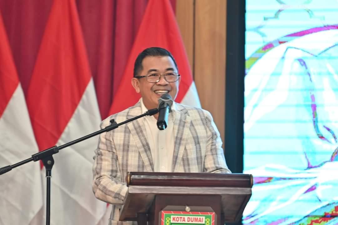 Sambut HPN 2024, PWI Riau Gelorakan Pemilu Damai lewat Jalan Sehat