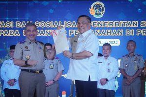 BPN Riau Luncurkan Layanan Sertifikasi Elektronik, Masyarakat Bisa Daftarkan Tanahnya dengan Mudah, Efisien, dan Transparan