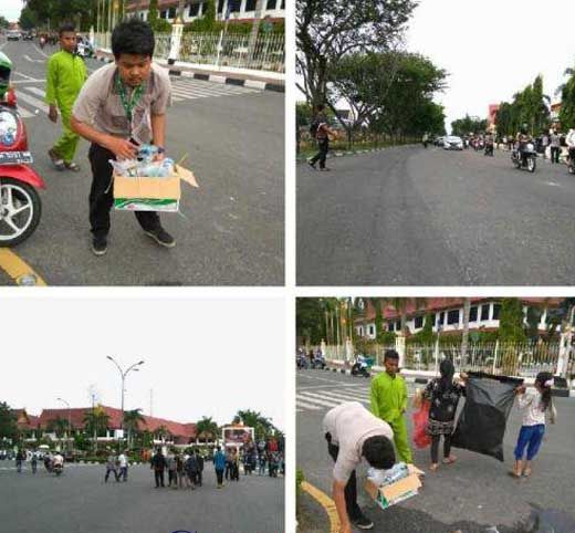 Tertibnya Demo ”Tangkap Ahok” di Pekanbaru, Jalur yang Dilewati Demonstran Bersih dari Sampah