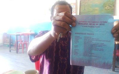 Konsumen di Pelalawan Mengaku Dirugikan Pengembang Perumahan PT Saranaultra Sandika Unitama yang Berkantor di Ruko Damai Langgeng Pekanbaru