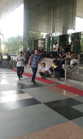 Ekspresi Wakil Ketua DPRD Riau Noviwaldy Jusman Seusai Melapor ke KPK