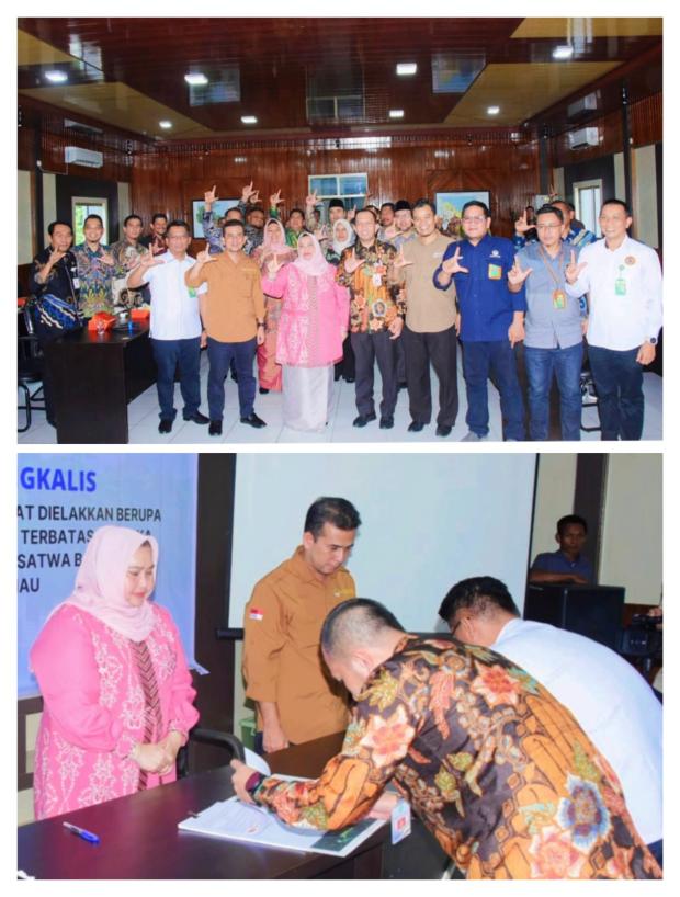 Percepat Pembangunan di Kawasan Suaka Margasatwa Bupati Kasmarni Tanda Tangani Kerja Sama dengan Kepala BKSDA Riau