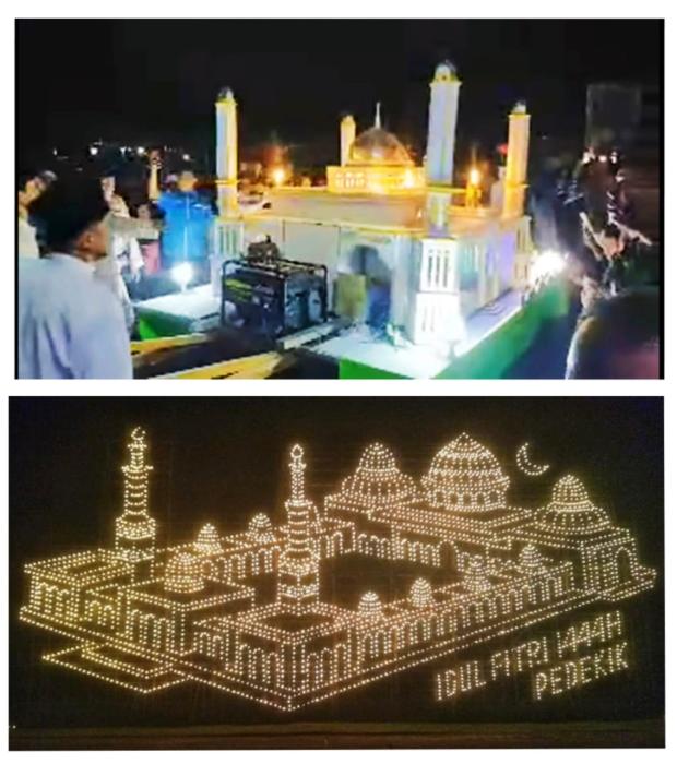 Juara I Pawai Takbir Idul Fitri dan Festival Budaya Lampu Colok Tahun 1444 H di Bengkalis Diborong Desa Pedekik