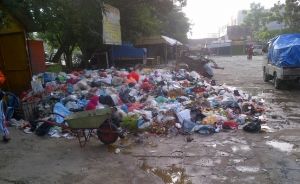 Gunungan Sampah di Pasar Panam Sudah Mengkhawatirkan, Bila Besok Tak Juga Diangkut, Bisa-bisa...