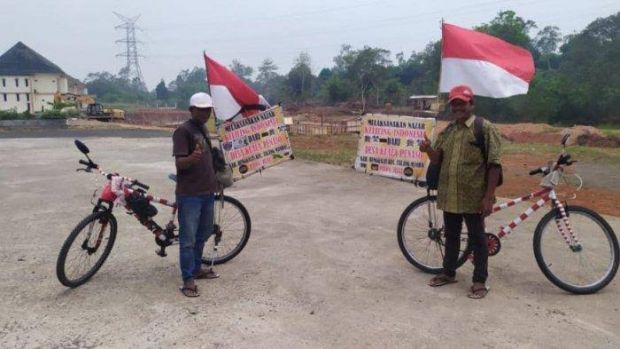 Pria Asal Bengkalis Ini Tuntas Keliling Indonesia Naik Sepeda; Bayar Nazar jika Anaknya Lahir Selamat
