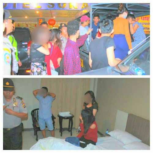 10 Pasangan Mesum Terjaring Razia di Hotel Kawasan Sukajadi Pekanbaru, Ada Bong dan Kondom di Dalam Kamar