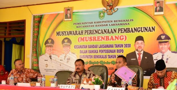 Lewat Forum Musrenbang RKPD 2020, Camat Bandarlaksamana Usulkan 56 Kegiatan Prioritas ke Pemkab Bengkalis