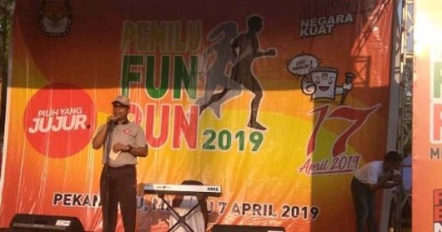 KPU Riau Sosialisasikan Pemilu 2019 lewat <i>Fun Run</i>