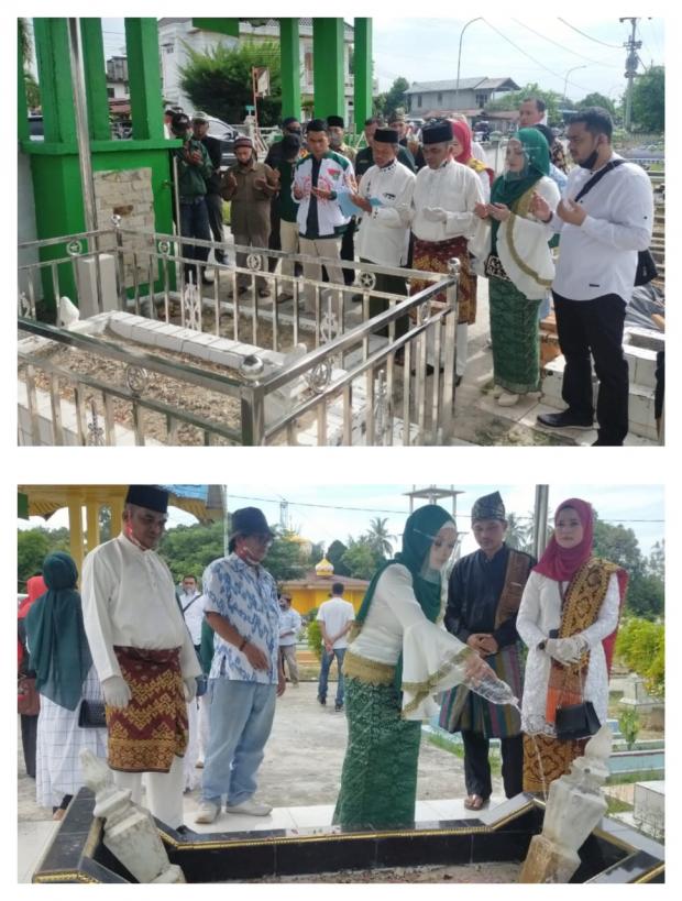 Kaderismanto-Iyeth Bustami Ziarah ke Makam Ulama Besar sebelum Daftar ke KPU Bengkalis