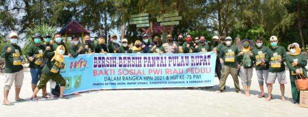 Sempena HPN 2021, PWI Riau Gelar Bakti Sosial di Rupat Utara