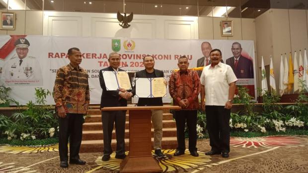 Hadir di Rakerprov KONI Riau, Rektor Unilak Siap Kolaborasi Lahirkan Mahasiswa Berprestasi