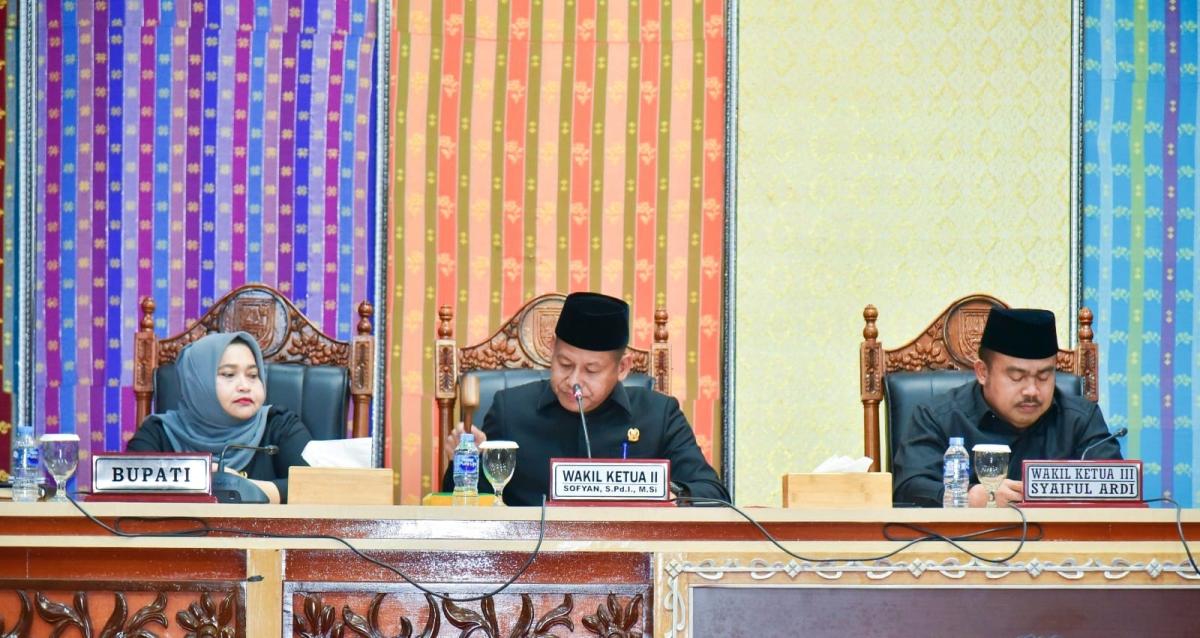 DPRD Bengkalis Gelar Paripurna Pengesahan Propemperda TA 2024