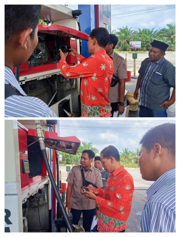 Perintah Bupati Kasmarni, Disdagperin Kabupaten Bengkalis Lakukan Pengawasan dan Pengecekan Takaran di Setiap SPBU
