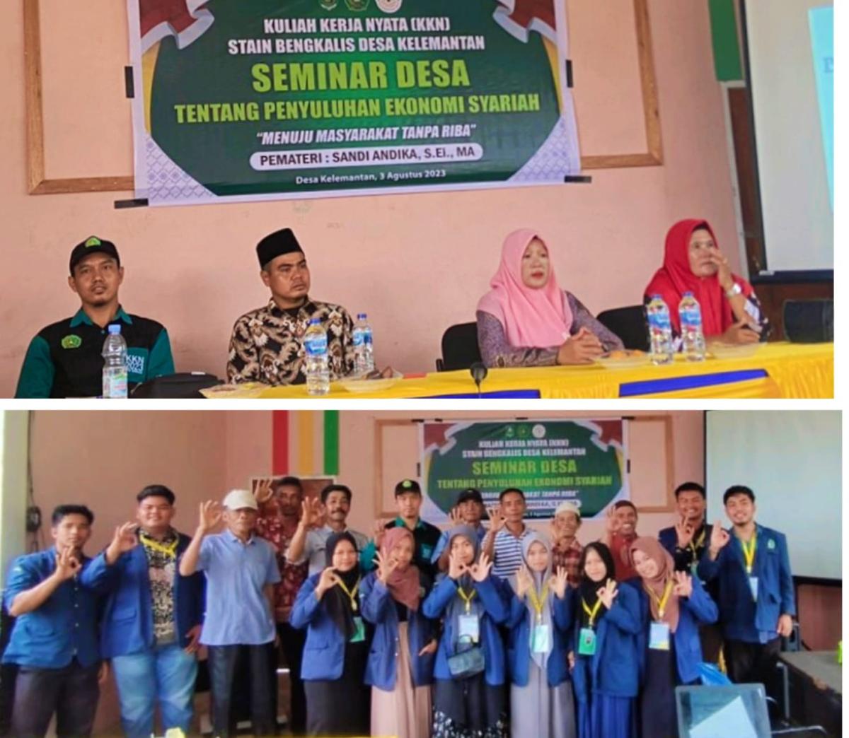 Di Lokasi Kukerta, Mahasiswa STAIN Bengkalis Gelar Seminar Bertajuk Ekonomi Syariah