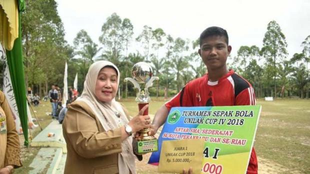 Dramatis, SMK 5 Pekanbaru Juara Unilak Cup 2018 lewat Adu Penalti