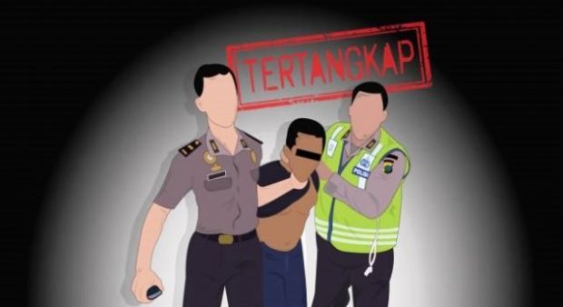 Kakek 3 Cucu Warga Bukitraya Pekanbaru Diborgol Polisi di Lobi Sebuah Hotel di Jabar