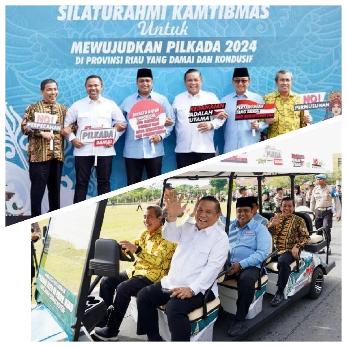 <b>Diinisiasi Irjen Mohammad Iqbal, Tiga Bakal Paslon Gubernur-Wakil Gubernur Riau Berkumpul di Lantai 3 Markas Polda Riau</b>