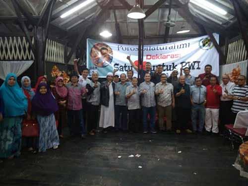 Deklarasi Pasangan Calon Ketua PWI Riau 2017-2022 Faisal-Eddy Akhmad RM Paling Meriah, Dua Kandidat Lain Hadir