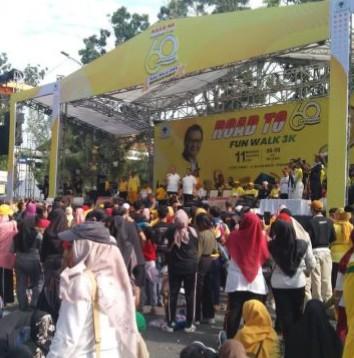 <b>Partai Golkar Perkenalkan Pasangan Balon Gubernur-Wakil Gubernur Riau Syamsuar-Mawardi Saleh pada Acara <i>Road o Fun 3K</i> di Kota Pekanbaru</b>