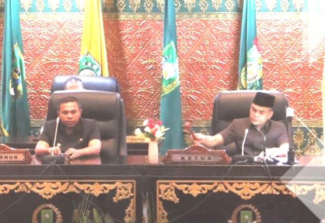 <b>DPRD Riau Gelar Paripurna Penyampaian Pidato Perdana Gubernur</b>
