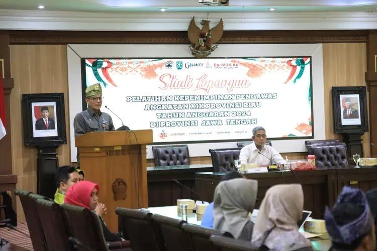 Belajar Tentang Pelayanan Publik, 40 Pegawai Pemprov Riau dari Sejumlah OPD Lakukan Studi Lapangan ke Pemprov Jateng
