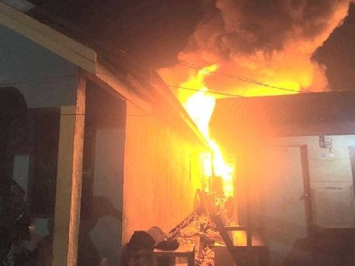 Rumah 3 Warga Tembilahan Hulu Inhil Ludes Terbakar saat Malam Takbiran