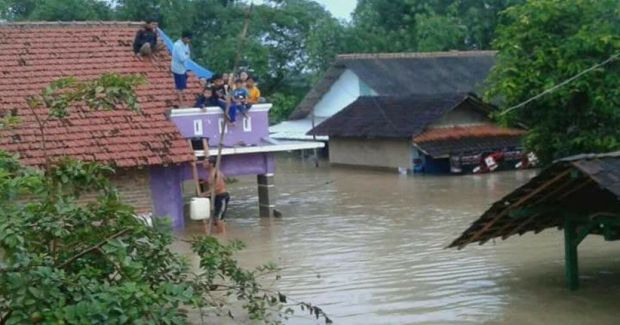 Ratusan Rumah di Dua Desa Kecamatan Gunungsahilan Kebanjiran akibat Sungai Kampar Meluap