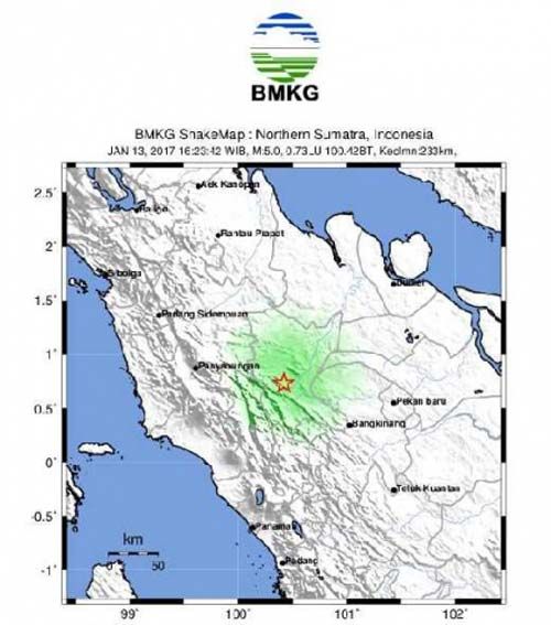 Ini Pemicu Gempa 5,3 Skala Richter di Kabupaten Rokan Hulu Riau Hasil Analisis BMKG
