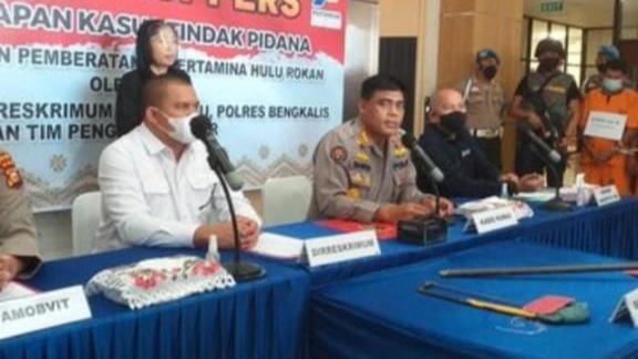 Kerap Mencuri di Areal Pertamina Hulu Rokan, 3 Warga Bengkalis Diringkus Polda Riau