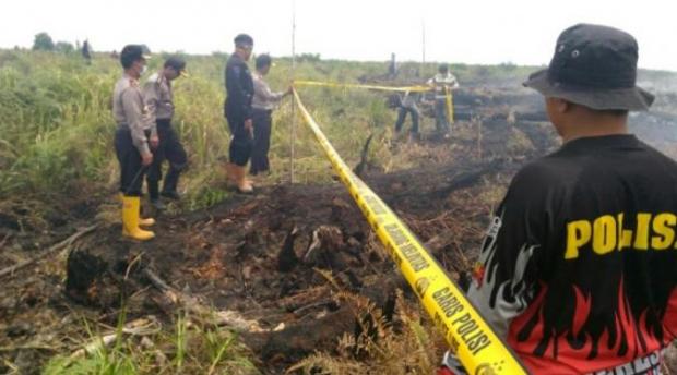 Sepanjang Tahun Ini, 970 Hektar Lahan Terbakar di Riau Dipasangi Garis Polisi
