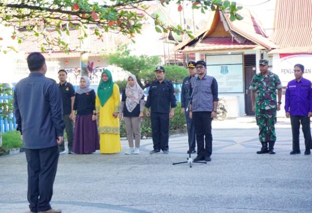 Satu Tahun Menuju Pemilu, Bawaslu Pekanbaru Gelar Apel Siaga dan Launching Posko Pengaduan Masyarakat