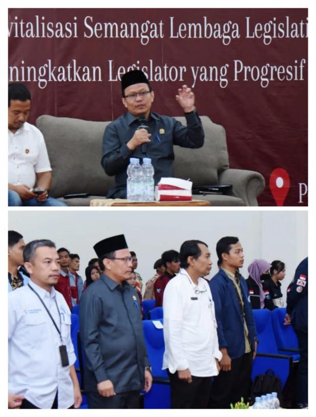 Ketua DPRD Bengkalis Berbagi Informasi tentang Fungsi Legislatif di Seminar Tajaan Mahasiswa Polbeng