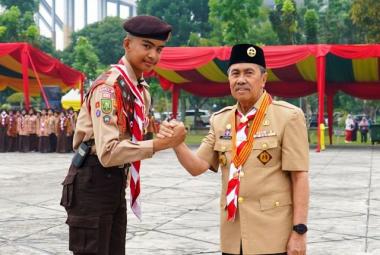 pimpin-apel-hari-pramuka-ke62-tahun-2023-syamsuar-ajak-gerakan-pramuka-tetap-solid-di-tahun-politik