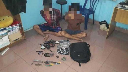 Sukses Beraksi di 7 TKP, 2 Bandit Curanmor di Pekanbaru Ditangkap saat Tidur di Persembunyiannya di Jalan Siak