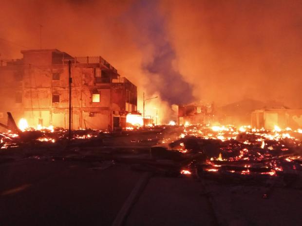 <i>Breaking News</i>: Sehari Setelah Perayaan Imlek, Pasar Chinatown Siak Hangus Terbakar