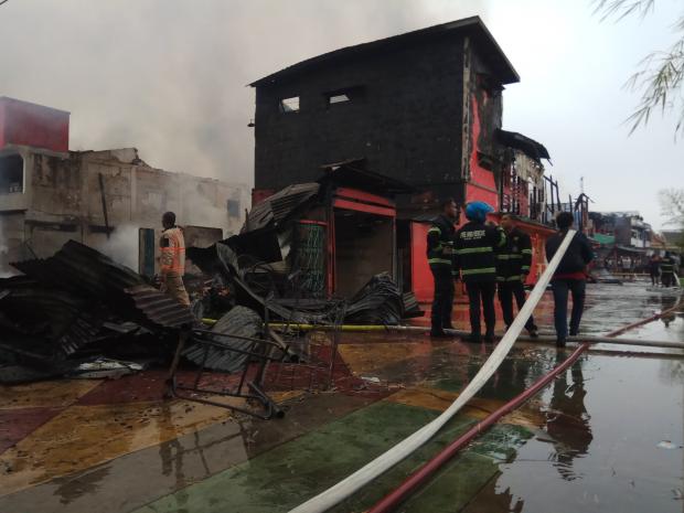 Tak Ada Korban Jiwa, Berikut Nama-nama Toko, Rumah dan Gedung yang Terbakar di Chinatown Siak Sabtu Pagi Tadi