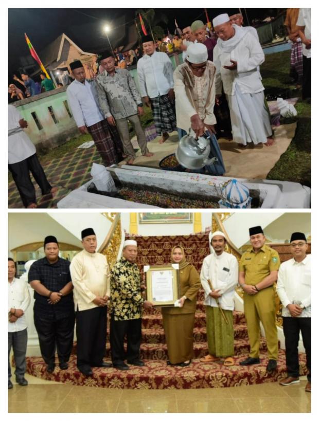 Piagam Penghargaan Penetapan KH Imam Bulqin sebagai Pejuang Riau Diserahkan Ahli Warisnya ke Bupati Bengkalis