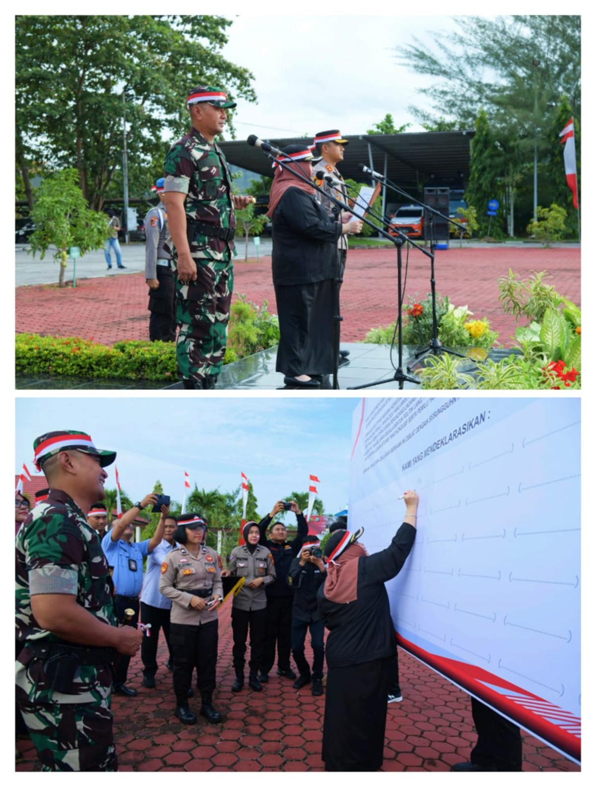 Apel Kebangsaan, Bupati Bengkalis Deklarasikan Jaga NKRI dan Ciptakan Pemilu Damai