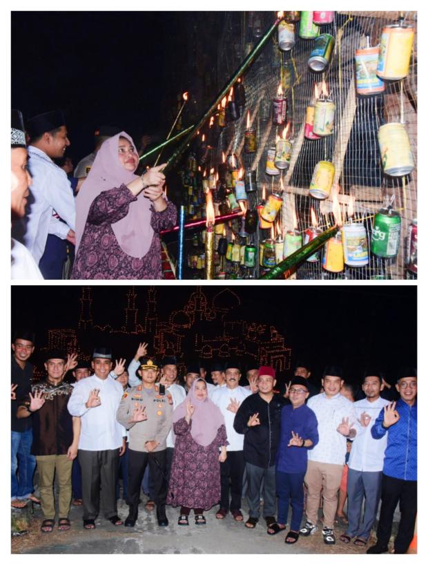 Bupati Kasmarni Apresiasi Semua Pihak di Bengkalis yang Hidupkan Budaya Lampu Colok