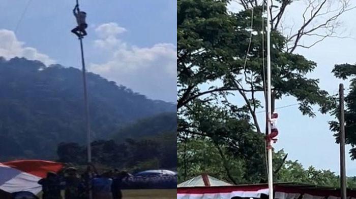 <b>Kisah Heroik Para Siswa SD Rela Panjat Tiang Bendera saat Tali Putus, Bupati hingga Kepsek Bangga</b>