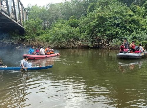 Sampan tanpa Tuan Hanyut di Sungai Aurduri Kuansing, Pemiliknya Diduga Tenggelam Saat Mencari Ikan