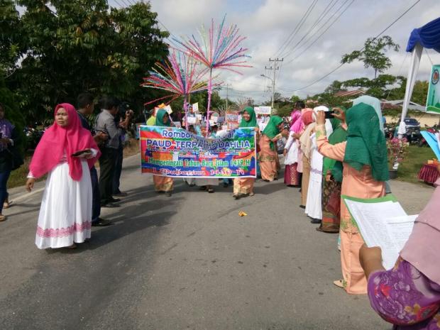 Sambut Tahun Baru Islam, 21 PAUD se-Kecamatan Mempura Ikut Pawai Taaruf