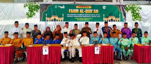 Regu Putra Kecamatan Bengkalis Juara I Fahm Quran dalam MTQ ke-47