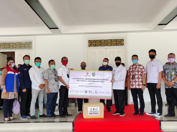Sumbang Ratusan Ribu Masker, SKK Migas dan KKKS Wilayah Riau Komitmen Bantu Daerah