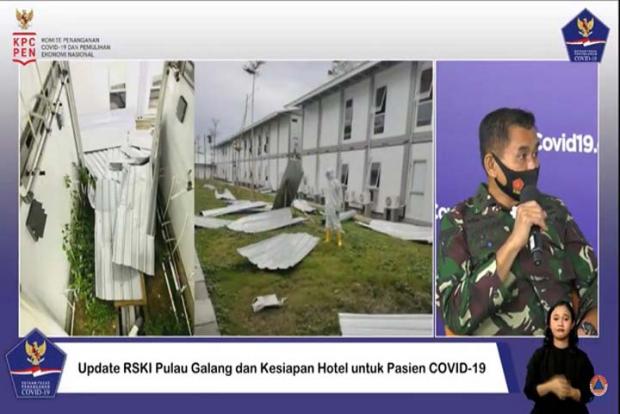 Berbiaya Rp400 Miliar, Rumah Sakit Corona di Pulau Galang Kepri Rusak Kena Puting Beliung, padahal Baru 5 Bulan Ditempati