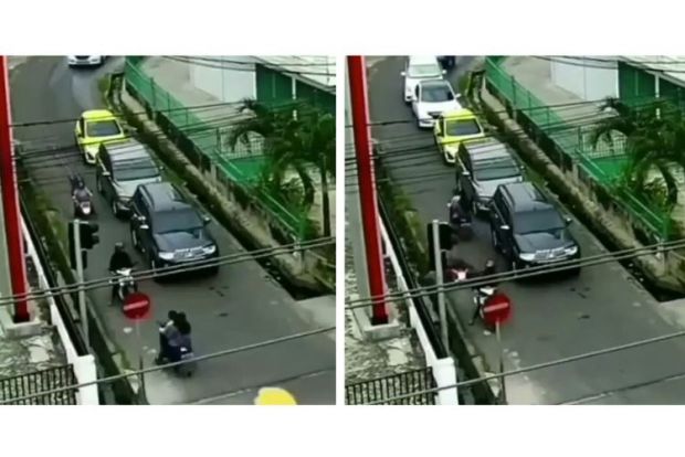 <i>Viral</i> Video Korban Tabrak Lari Masuk Selokan di Simpang Jalan Kemuning-Jalan Riau Pekanbaru